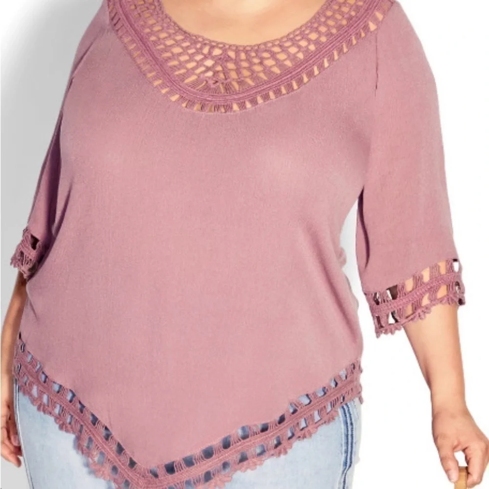 NWT City Chic Catalina Island crochet top 18 - Picture 9 of 11
